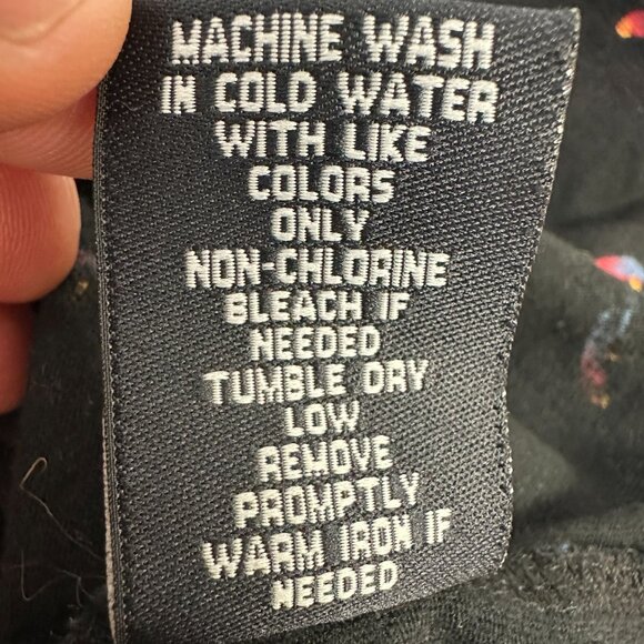 Eighth Avenue Black Parrot Print T-Shirt Small 100% Cotton Made In India - Picture 6 of 6